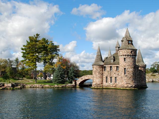 Boldt Castle on Heart Island in the St Lawrence River, USA