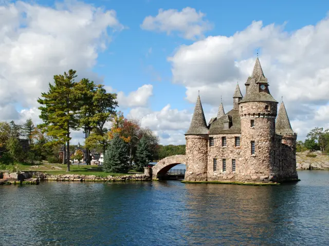 Boldt Castle on Heart Island in the St Lawrence River, USA