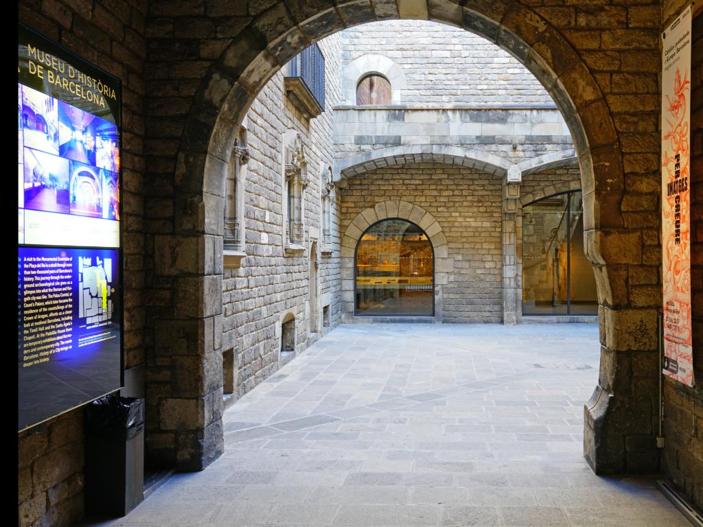 Entrance to the Barcelona City History Museum (MUHBA)