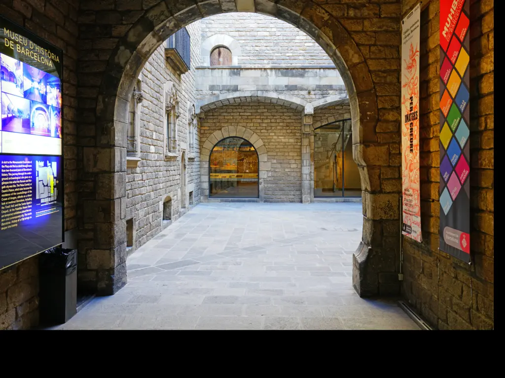 Entrance to the Barcelona City History Museum (MUHBA)