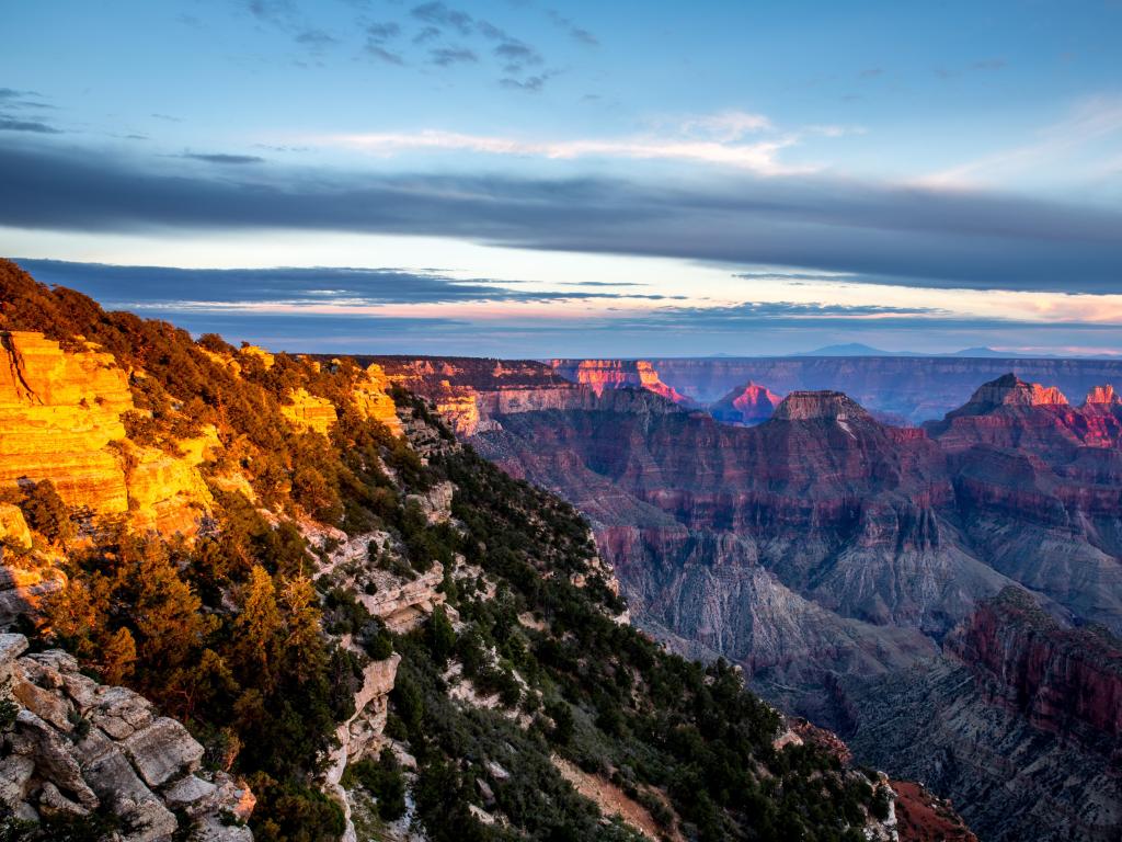 Sunset over the Grand Canyon