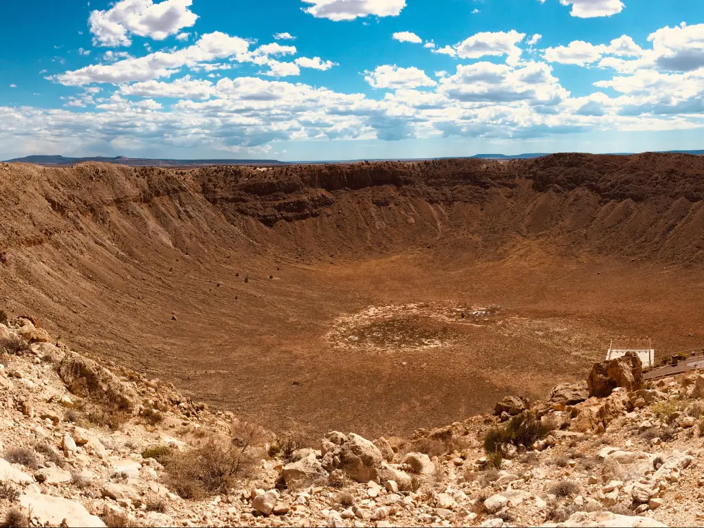 Meteor Crater National Landmark, Winslow AZ, USA on a sunny day.