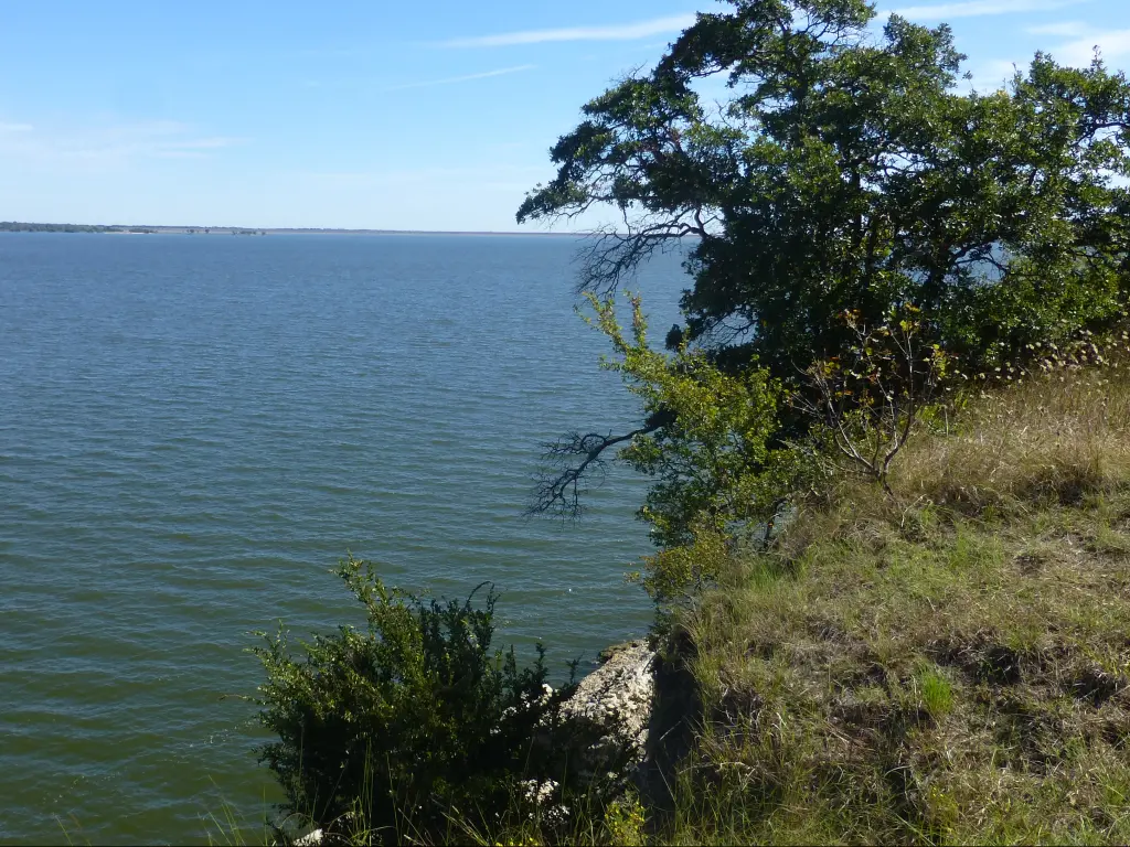 A view across Lake Texoma from the Eisenhower State Park, Texas.
