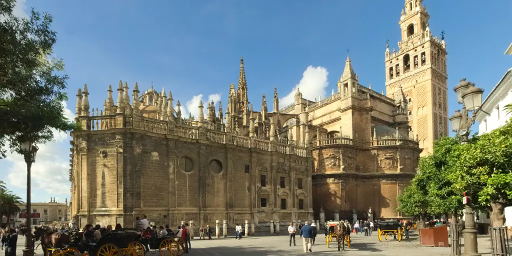 The beautiful Seville Cathedral, the third largest church in the world