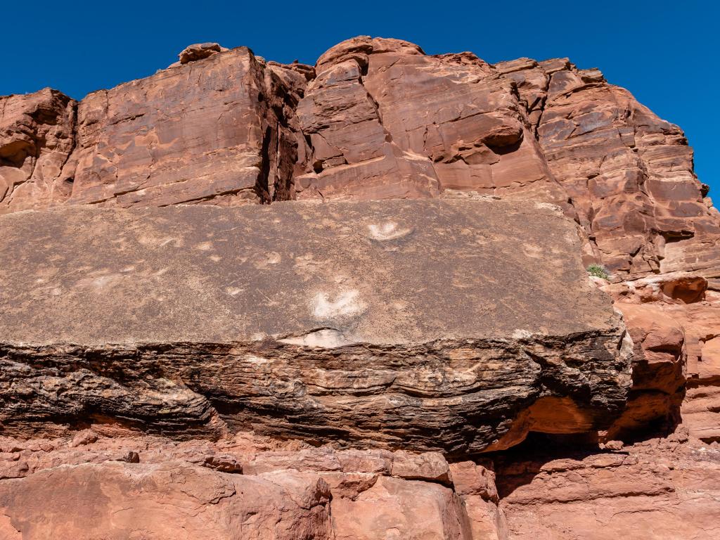Dionsaur Tracks outside Moab in Utah, USA