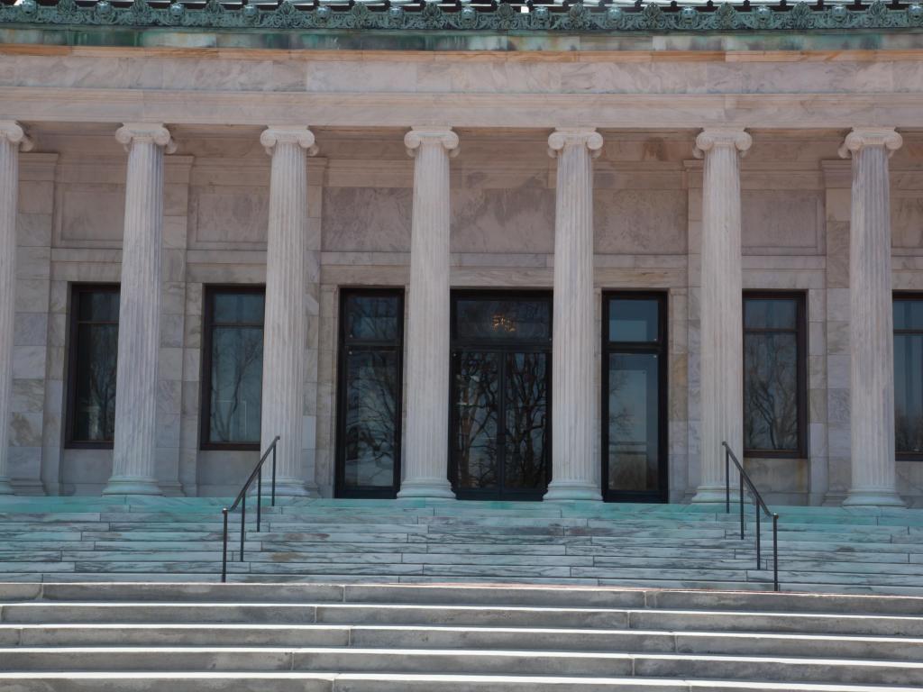 Columns and stairs to the Art Museum of Toledo, Ohio