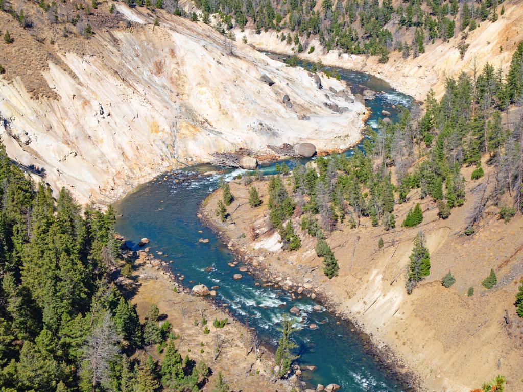 Calcite springs area of the Yellowstone National Park, Wyoming, USA