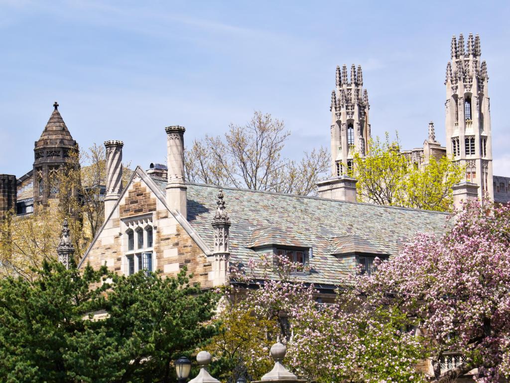 Yale University Sterling Law Building Ornate Victorian Towers New Haven Connecticut