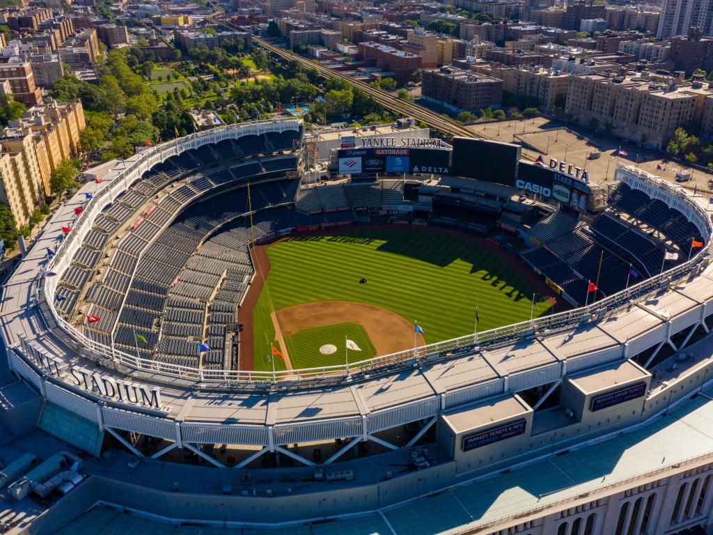 Aerial view of Yankee Stadium, New York
