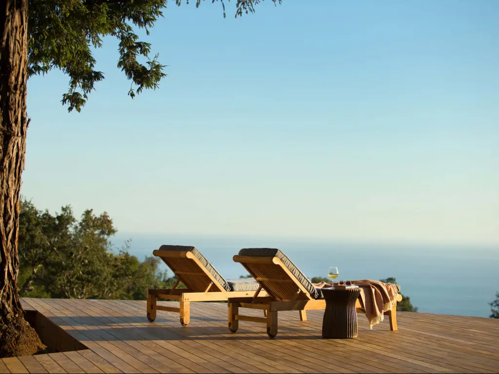 Stunning view down to the ocean from the Ventana Big Sur pool.