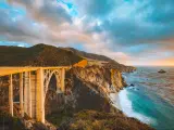 Bixby Creek Bridge along Highway 1 - part of the Pacific Coast Highway through California's Big Sur.