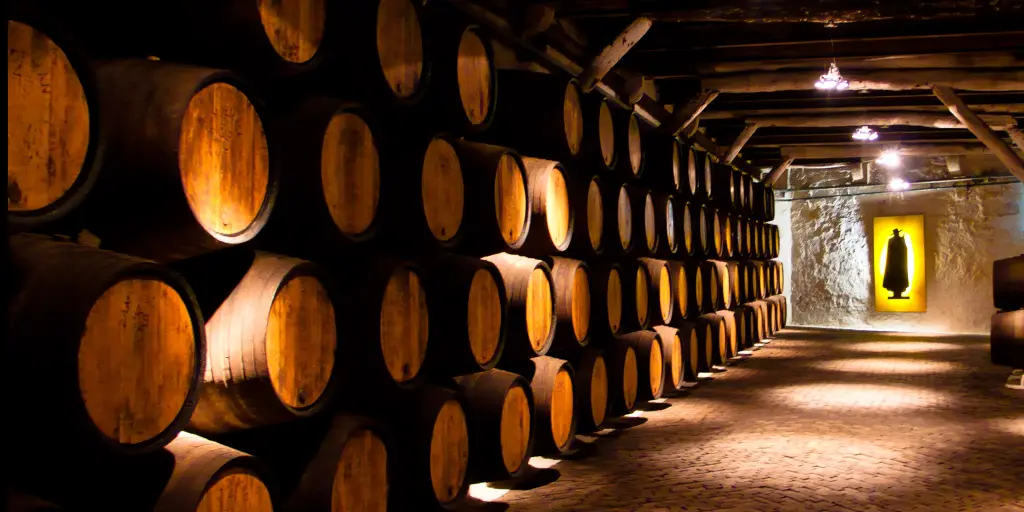 Sherry barrels at Sandeman bodegas, Jerez
