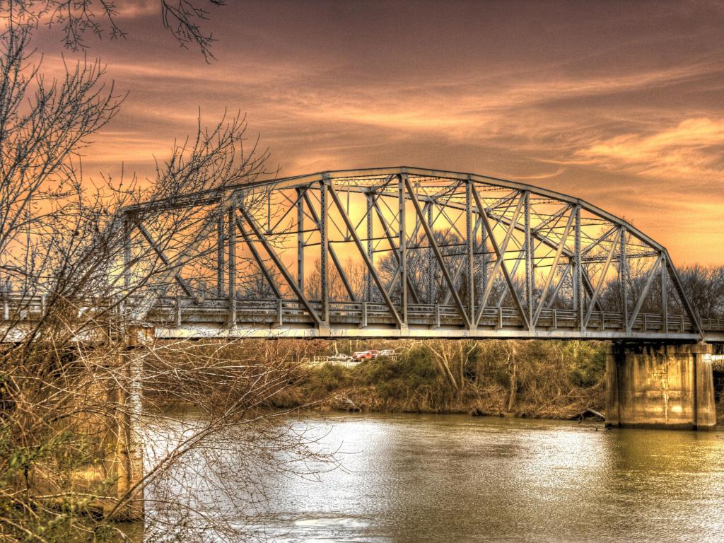  AR Bridge over waters during the night 