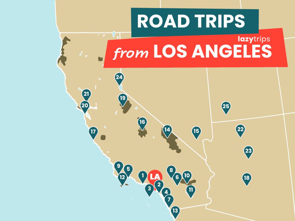 los angeles attractions map