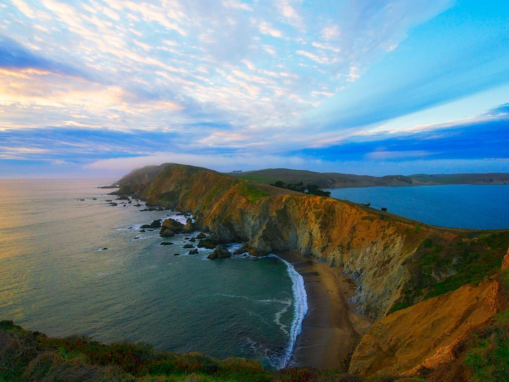 Panoramic view across Point Reyes National Seashore