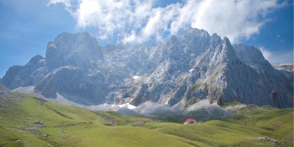 The mountains of Picos de Europa in Spain's Cantabria region