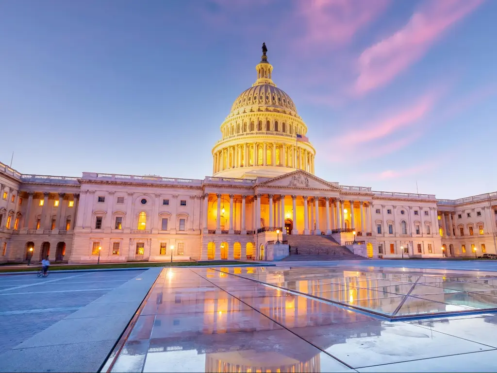 The United States Capitol Building, Washington DC, USA taken as a sunset shot.