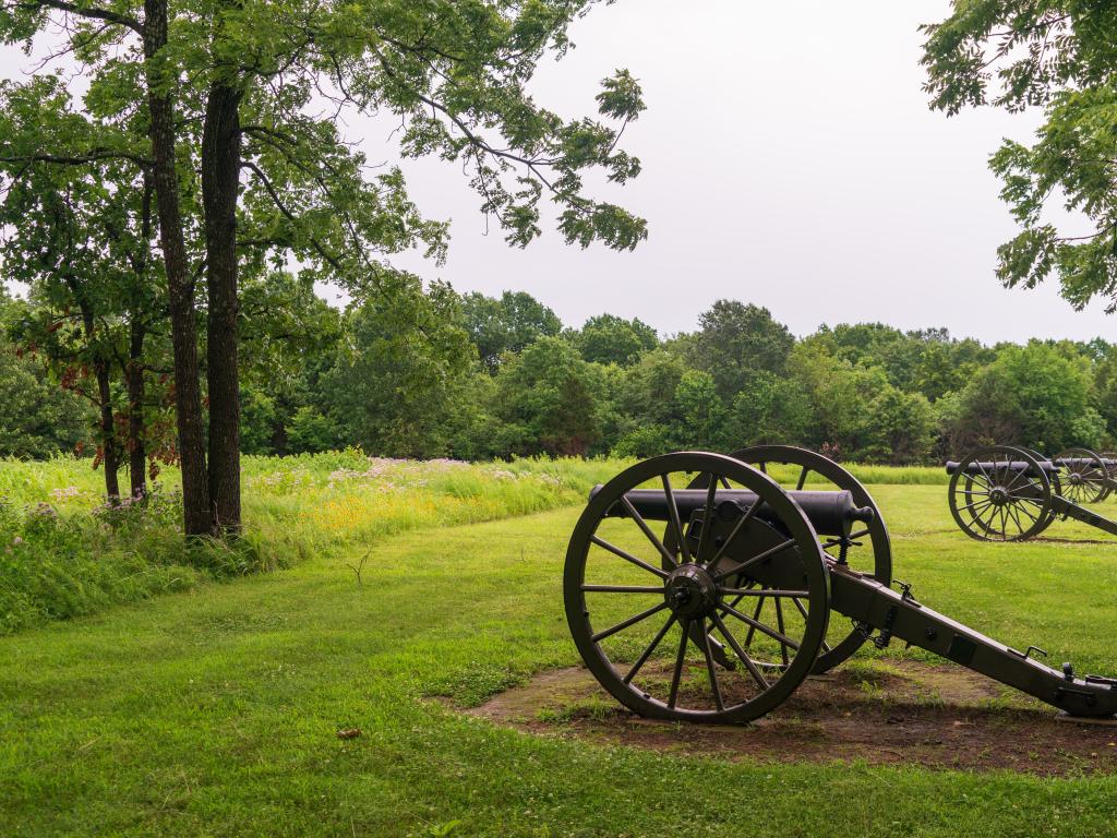 Cannons at Wilson's Creek National Battlefield, in the Ozarks, Missouri.