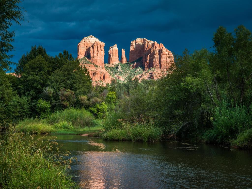 The red rock mountains in Coconino National Forest, Arizona, USA