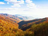 Panoramic view of the Great Smoky Mountains National Park in Tennessee