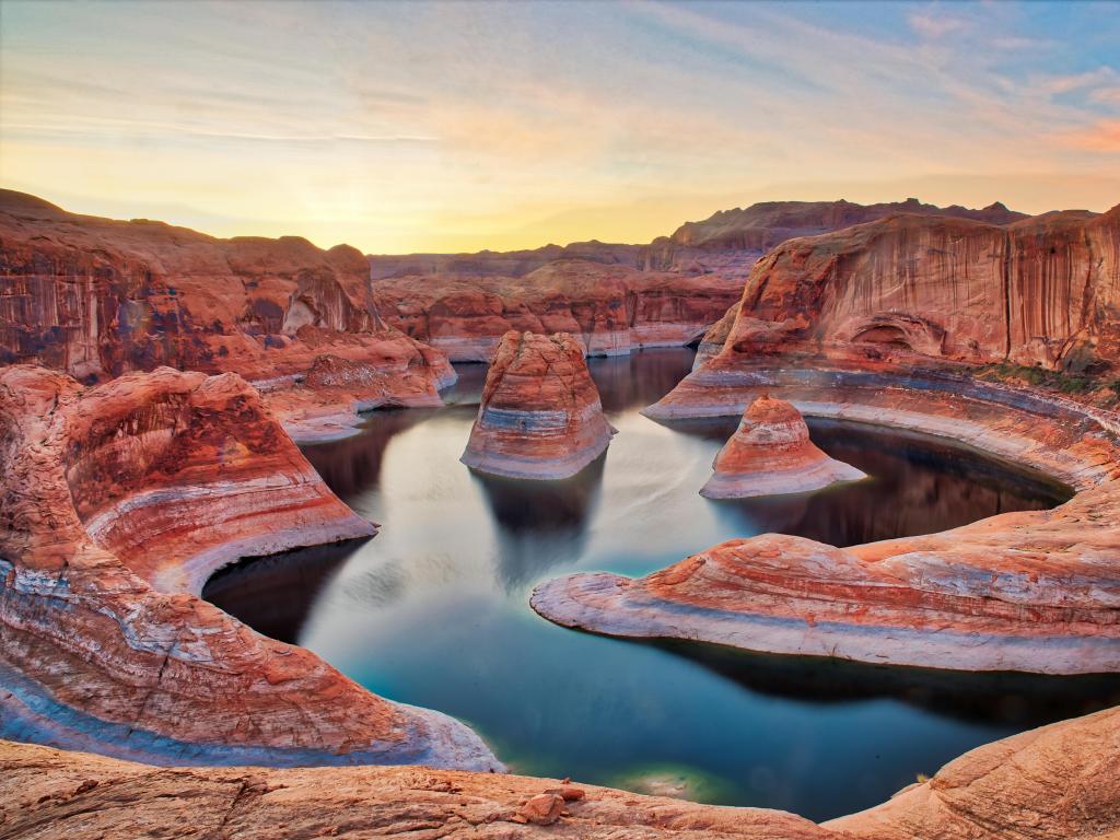 Magnificent view of Reflection Canyon during sunrise at the Grand Canyon National Park, Arizona, USA