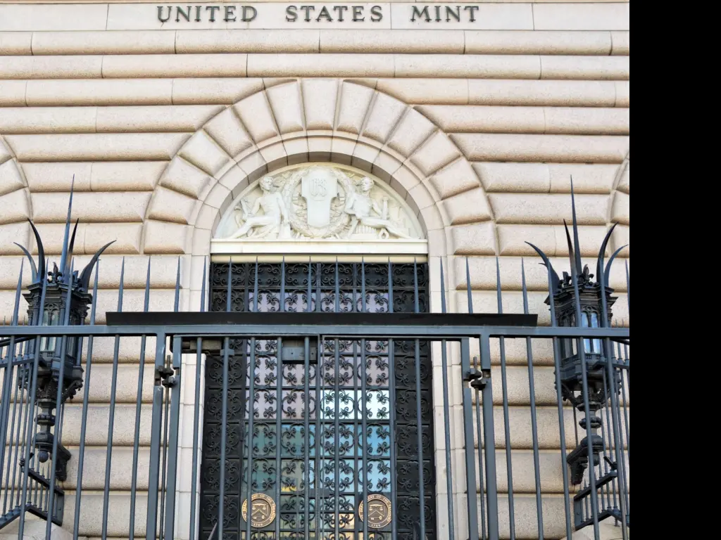 Entrance to the United States Mint in Denver, Colorado