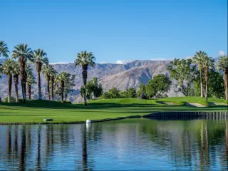 Palm Desert, CA, USA with a view of water features at a golf course at the JW Marriott Desert Springs Resort & Spa on November 19, 2015 in Palm Desert, CA. The Marriott is popular golf destination.