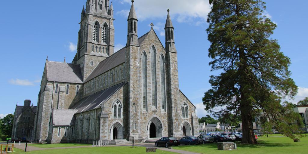 St Mary's Cathedral on a sunny day in Killarney, Ireland