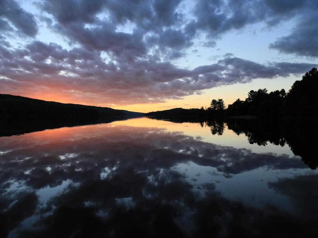 Grand Lake or Lake Nipissing at dusk close to Algonquin Provincial Park