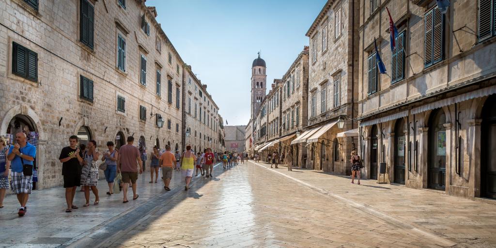 A marble street in Dubrovnik, Croatia 