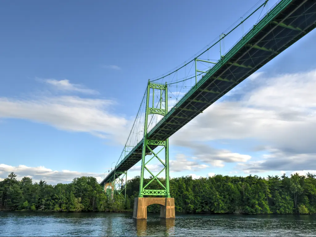 Thousand Islands Bridge over the Saint Lawrence River connecting northern New York with Ontario, Canada.