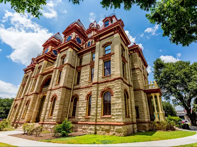 The Beautiful and Ornate Caldwell County Courthouse in Lockhart, Texas. Built in 1894.