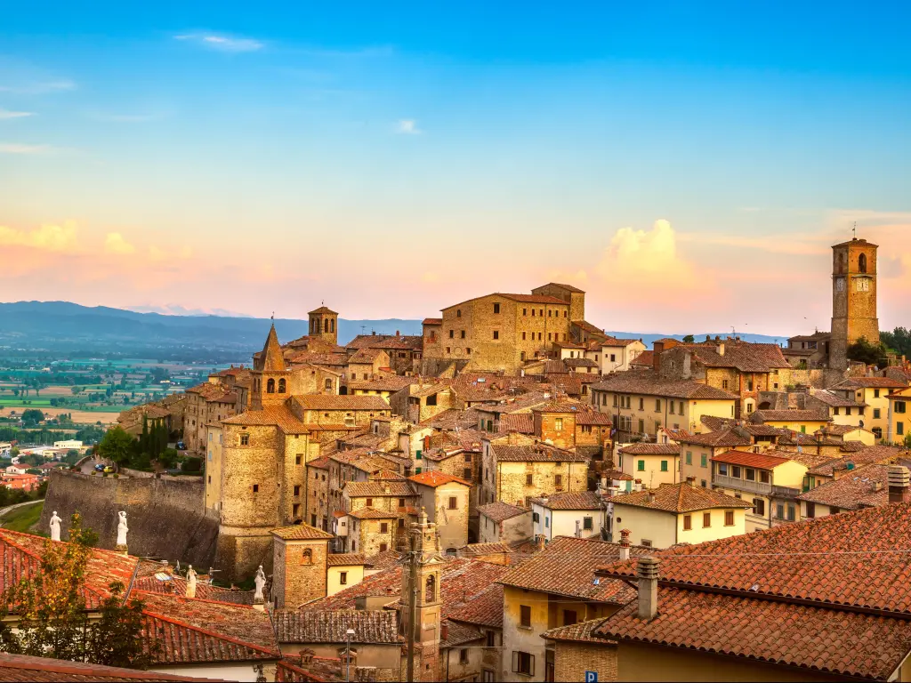 Arezzo, Tuscany, Italy taken at Anghiari an Italian medieval village with a panoramic view. 