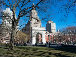 Washington Square Park with the Arch during Winter