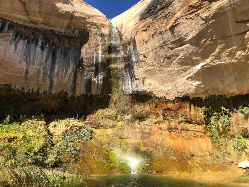 Calf Creek Falls, Utah, USA taken at Upper Calf Creek Falls, just one of the two perennial waterfalls.
