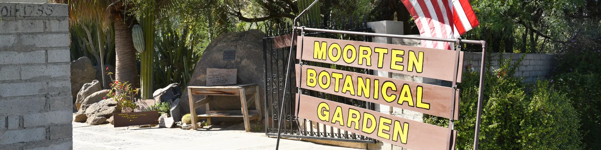 Sign of Moorten Botanical Garden, Palm Springs