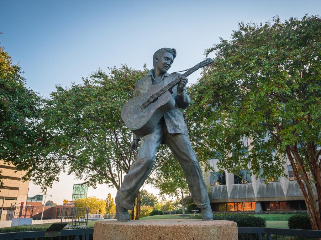 Elvis Presley statue in Elvis Presley Plaza - Memphis, Tennessee