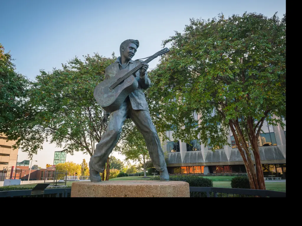 Elvis Presley statue in Elvis Presley Plaza - Memphis, Tennessee