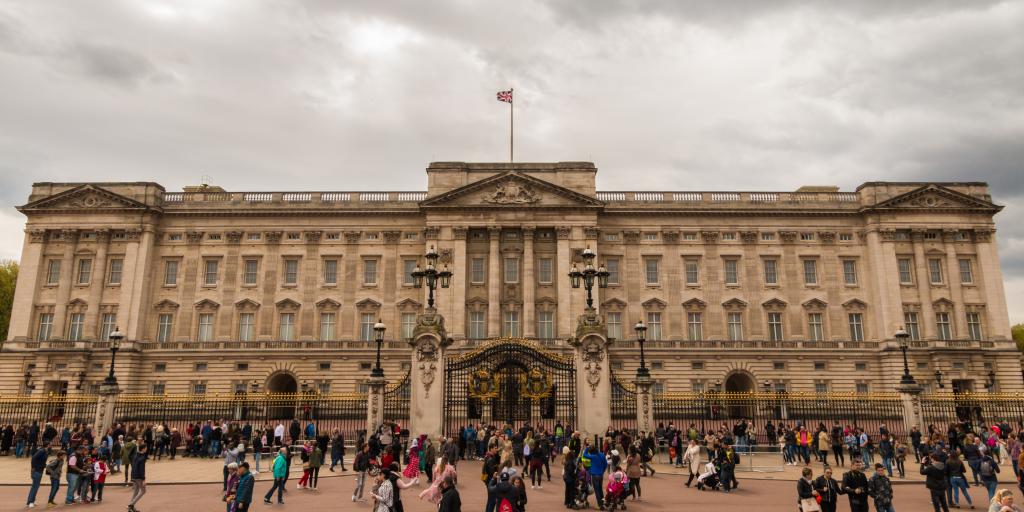 The front of Buckingham Palace, London 