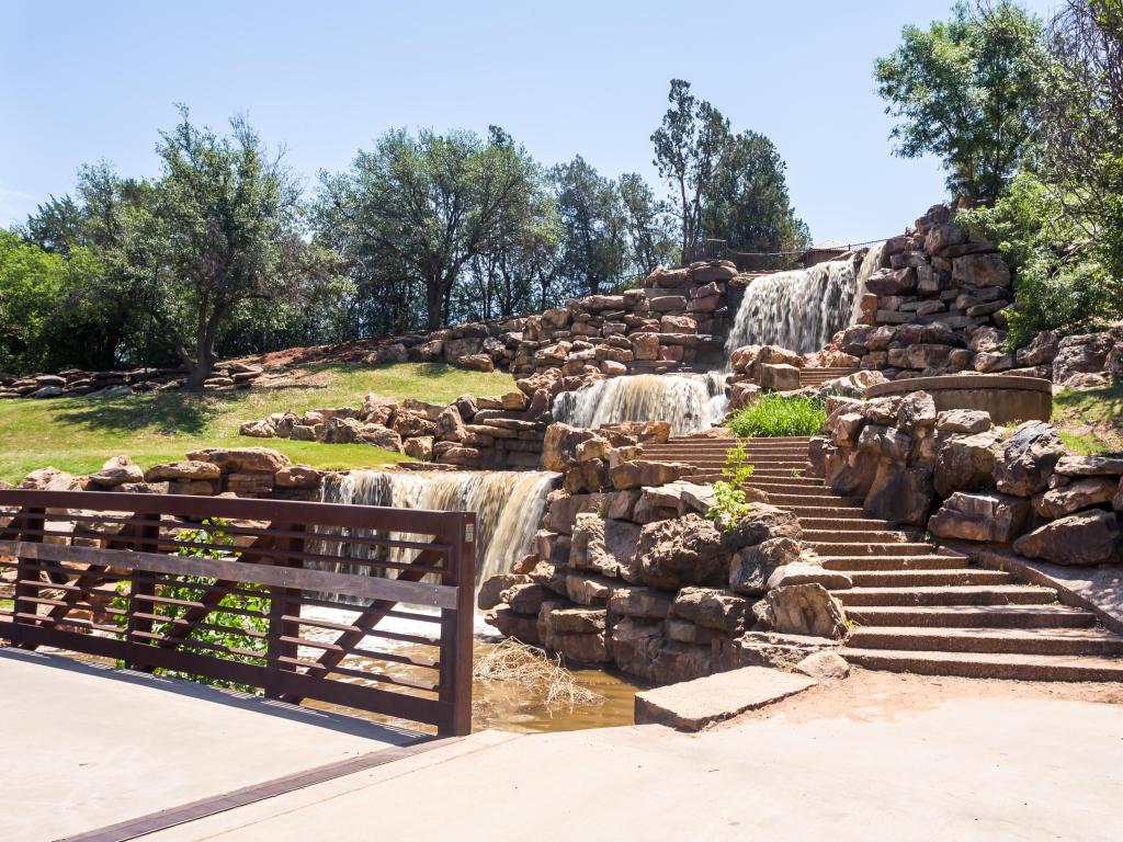 The Falls in Lucy Park in Wichita Falls in Texas, USA