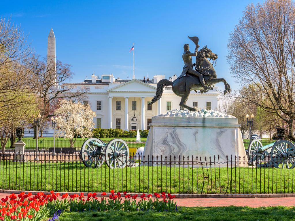 Washington, DC at the White House and Lafayette Square.