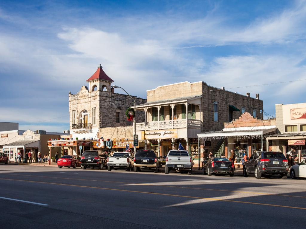 Main Street in Frederiksburg, Texas, known as The Magic Mile