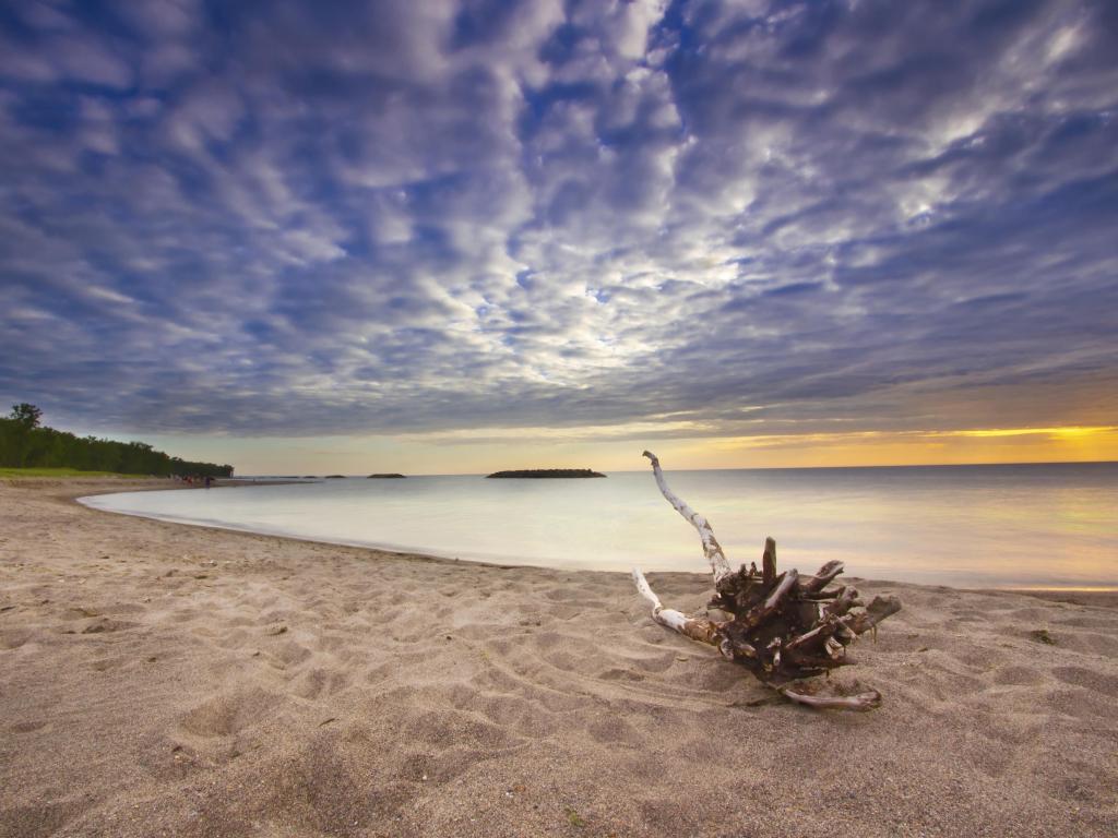 A Beautiful and Colorful Sunset on the beaches of Lake Erie