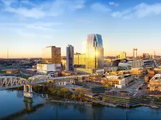 Nashville skyline in the morning 