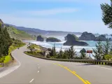 Views of the perfect coastal road trip, winding roads and ocean views along the Pacific Coast Highway