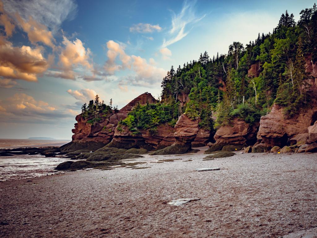 Bay of Fundy, Canada taken at Sunset in Hopewell Rocks at low tide
