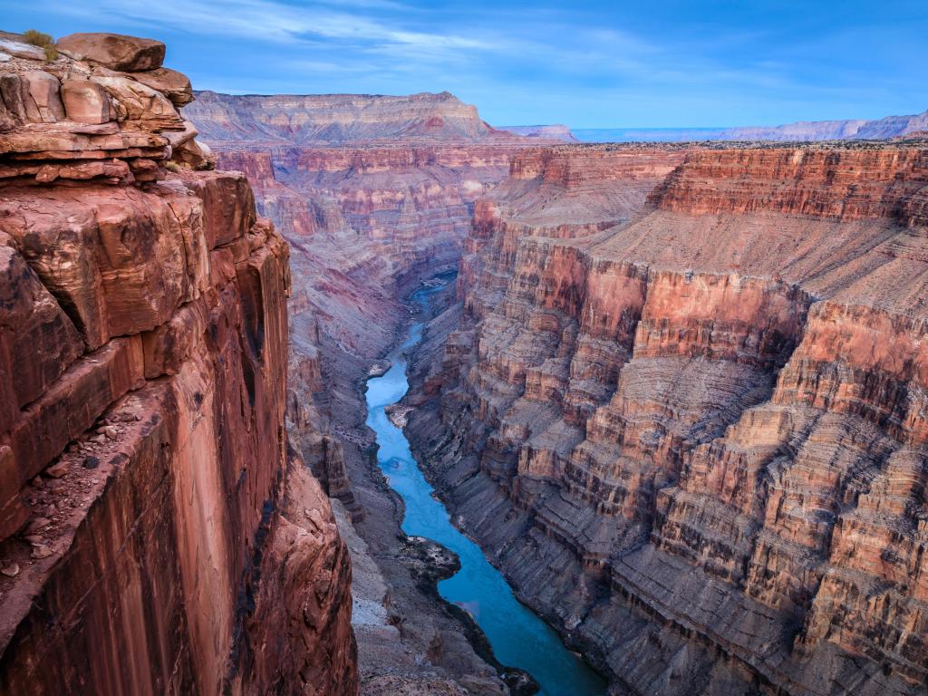 Gand Canyon National Park, USA with the Colorado River below at the north ridge providing a spectacular view.