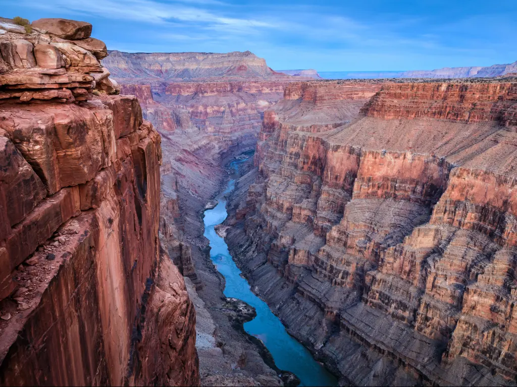 Gand Canyon National Park, USA with the Colorado River below at the north ridge providing a spectacular view.