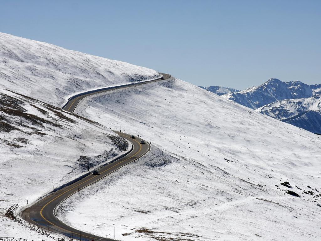 Snow covered Trail Ridge Road, Rocky Mountain National Park