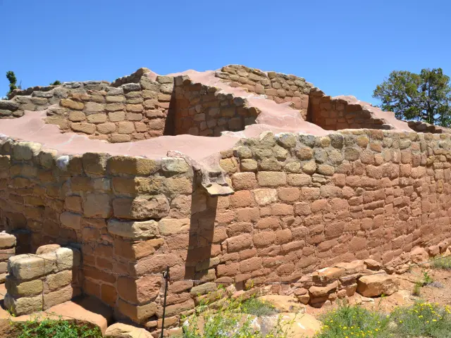 The Sun Temple, an archaeological site nestled within Mesa Verde National Park, found in the southwestern portion of Colorado.
